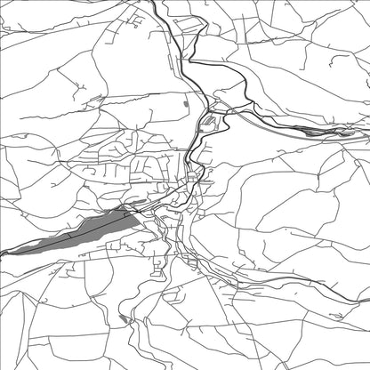 ROAD MAP OF WHALEY BRIDGE, UNITED KINGDOM BY MAPBAKES