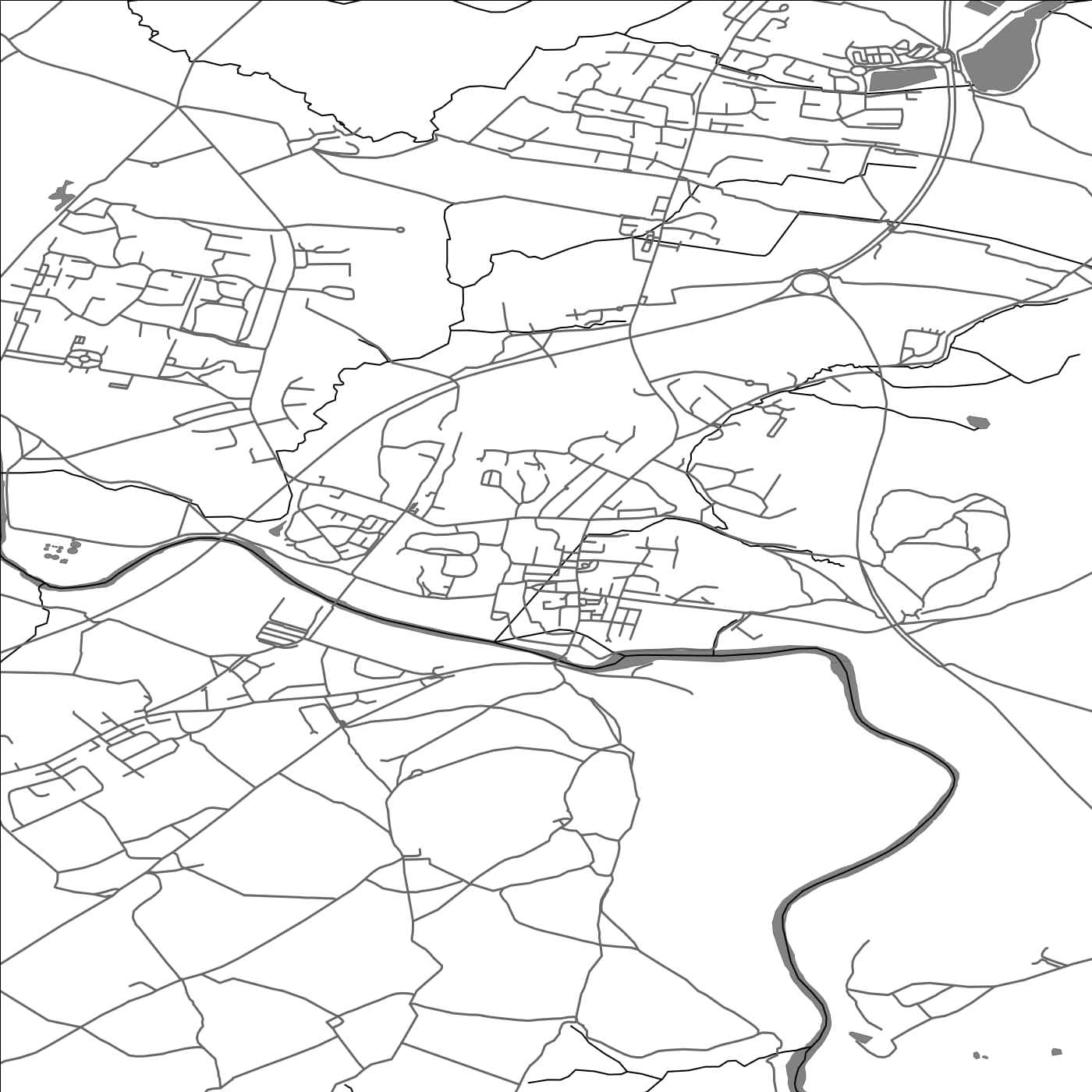 ROAD MAP OF WHALLEY, UNITED KINGDOM BY MAPBAKES