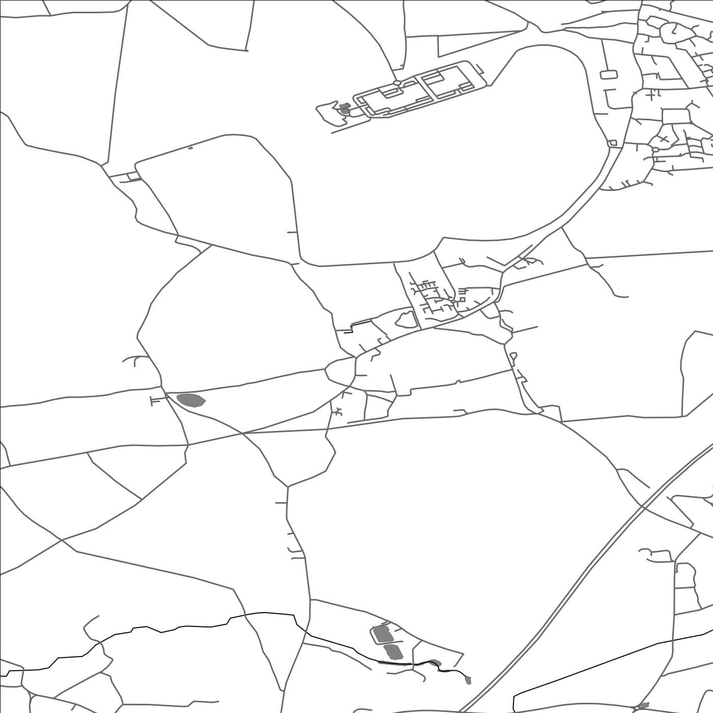 ROAD MAP OF WHITE WALTHAM, UNITED KINGDOM BY MAPBAKES