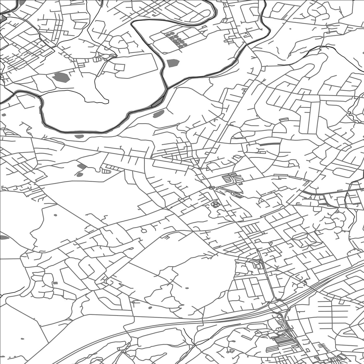 ROAD MAP OF WHITEFIELD, UNITED KINGDOM BY MAPBAKES