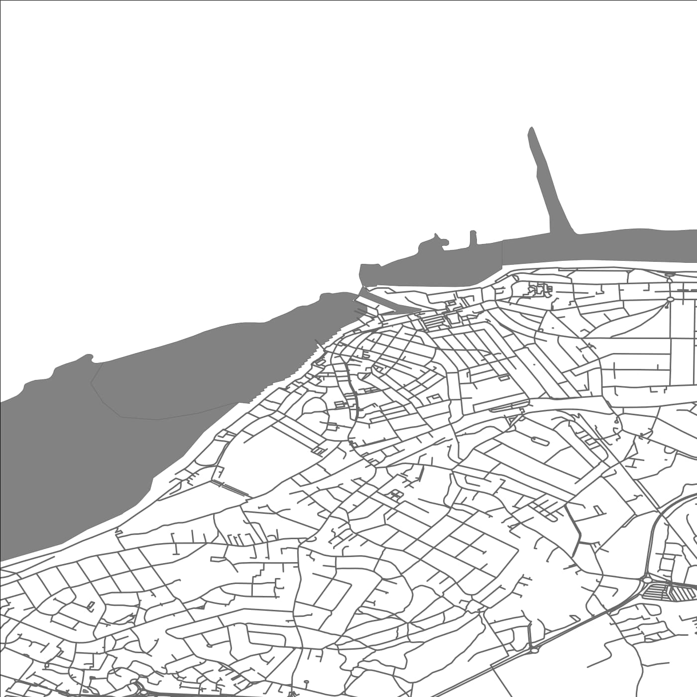 ROAD MAP OF WHITSTABLE, UNITED KINGDOM BY MAPBAKES