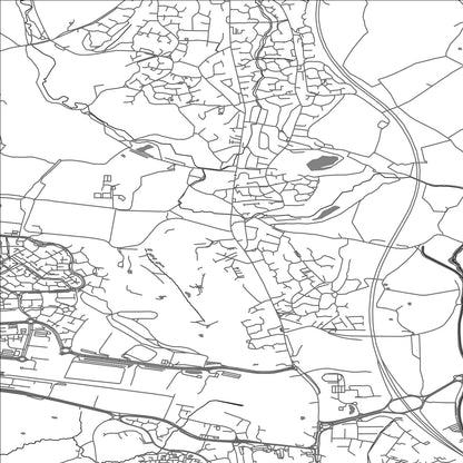 ROAD MAP OF WHITTLE-LE-WOODS, UNITED KINGDOM BY MAPBAKES