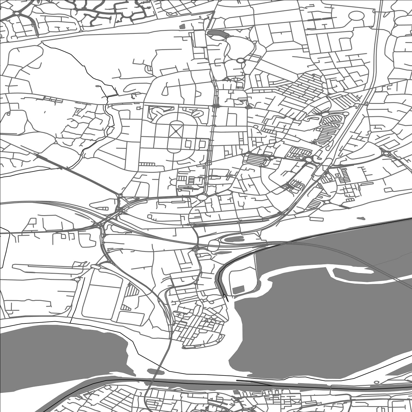 ROAD MAP OF WIDNES, UNITED KINGDOM BY MAPBAKES