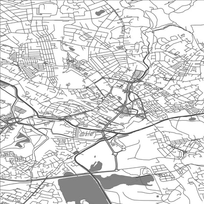 ROAD MAP OF WIGAN, UNITED KINGDOM BY MAPBAKES