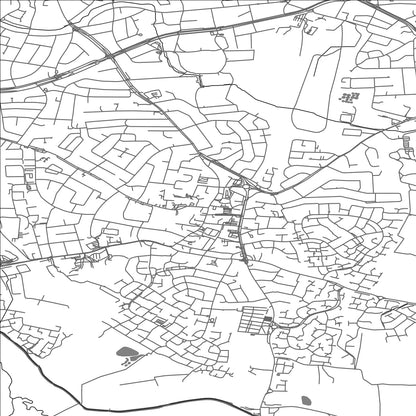 ROAD MAP OF WIGSTON, UNITED KINGDOM BY MAPBAKES