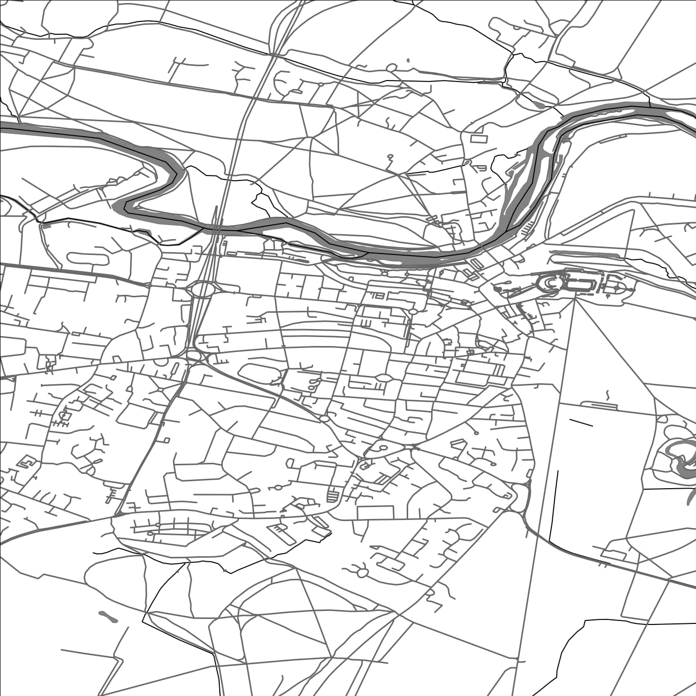 ROAD MAP OF WINDSOR, UNITED KINGDOM BY MAPBAKES