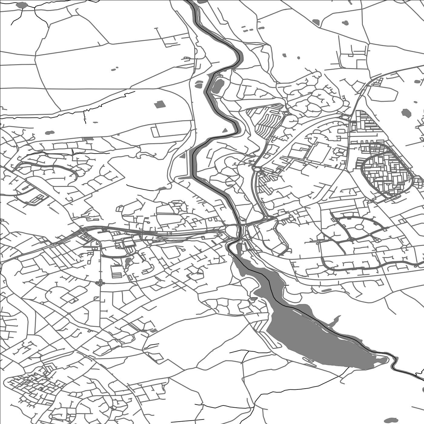 ROAD MAP OF WINSFORD, UNITED KINGDOM BY MAPBAKES