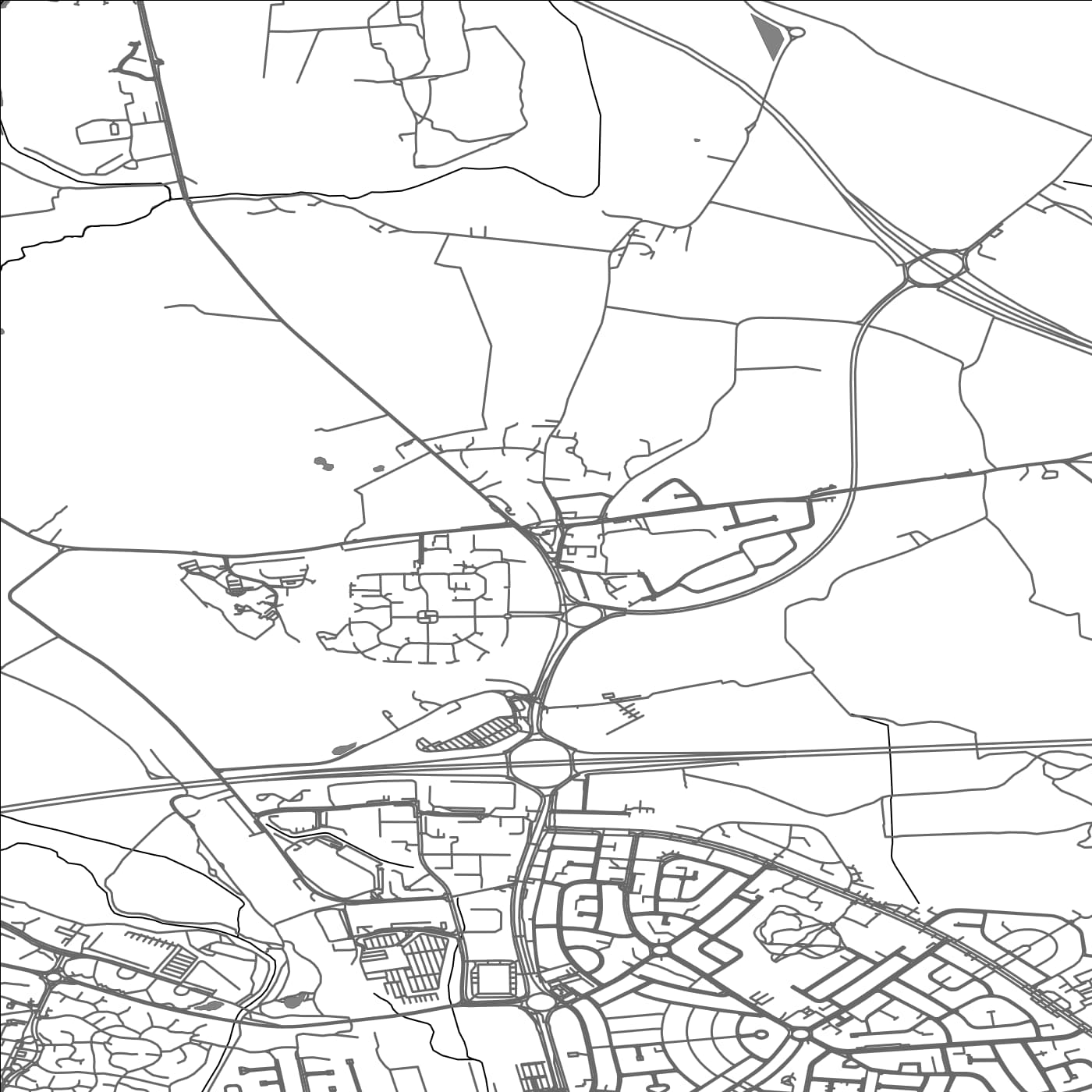 ROAD MAP OF WINWICK, UNITED KINGDOM BY MAPBAKES