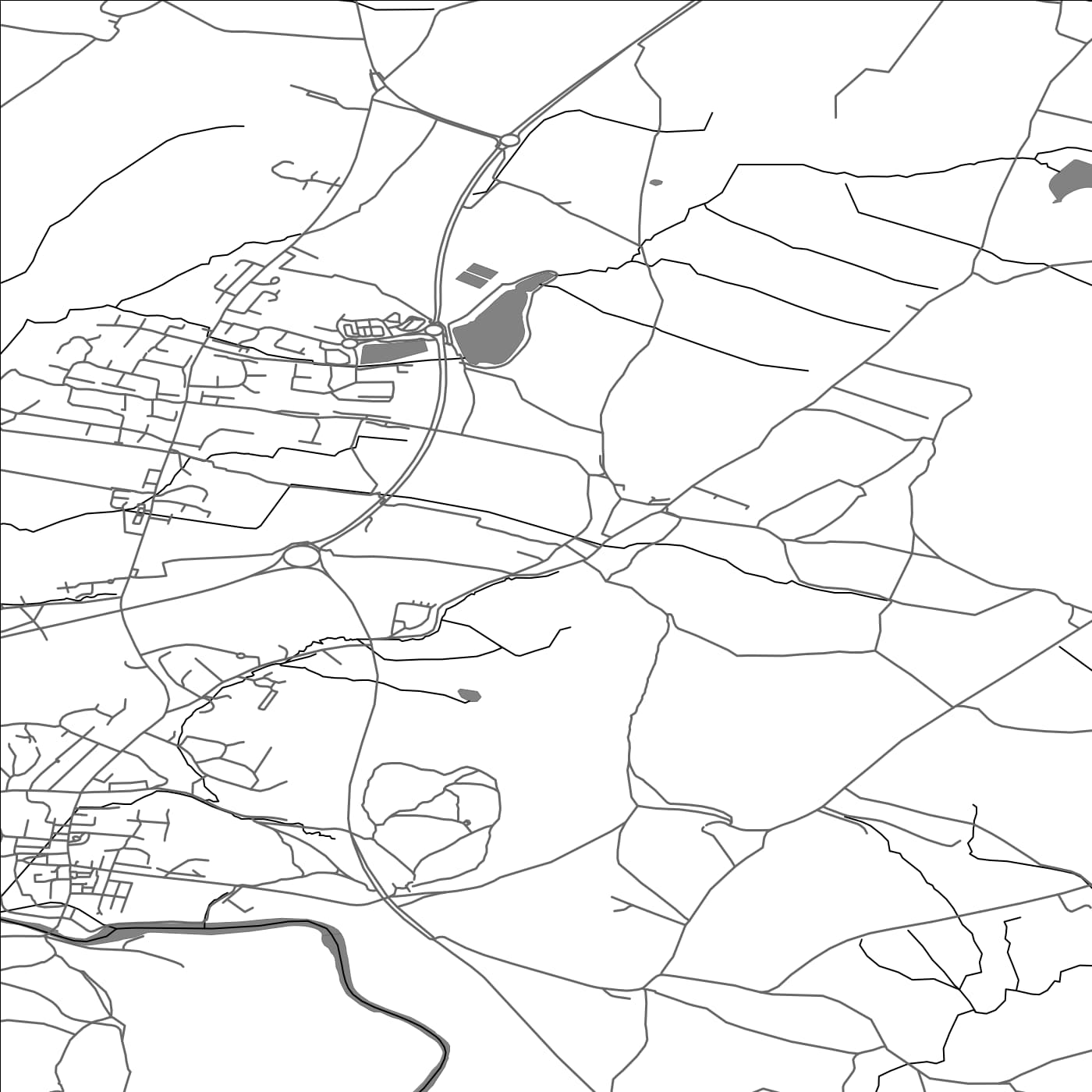 ROAD MAP OF WISWELL, UNITED KINGDOM BY MAPBAKES