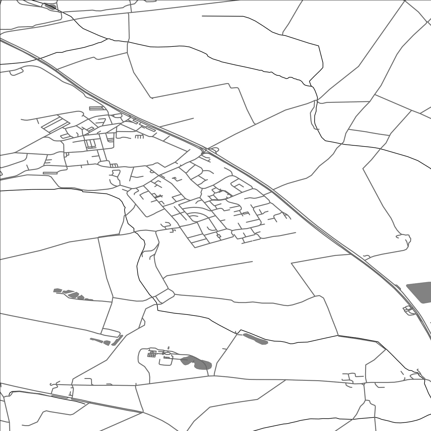 ROAD MAP OF WITTERING, UNITED KINGDOM BY MAPBAKES