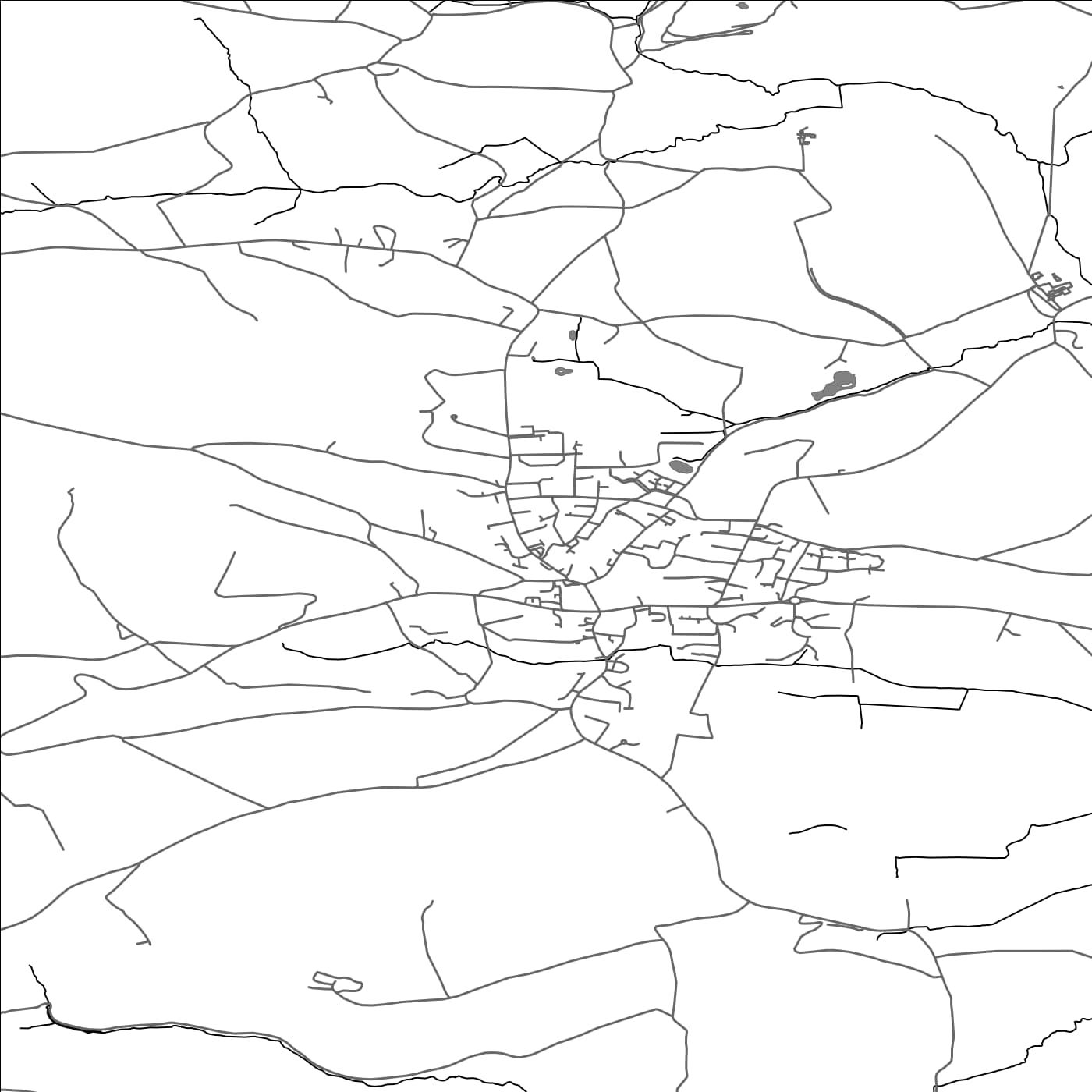 ROAD MAP OF WIVELISCOMBE, UNITED KINGDOM BY MAPBAKES