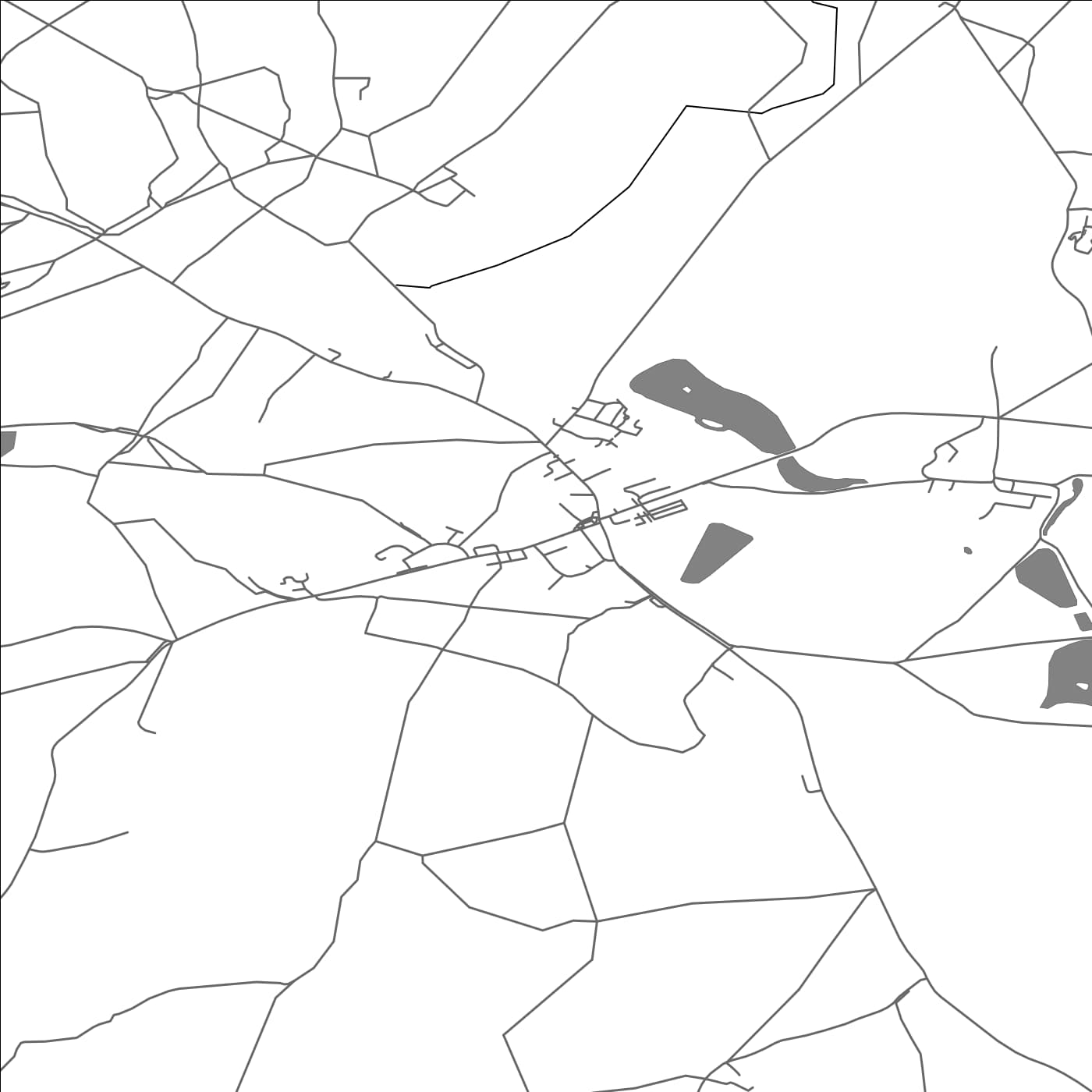 ROAD MAP OF WOBURN, UNITED KINGDOM BY MAPBAKES