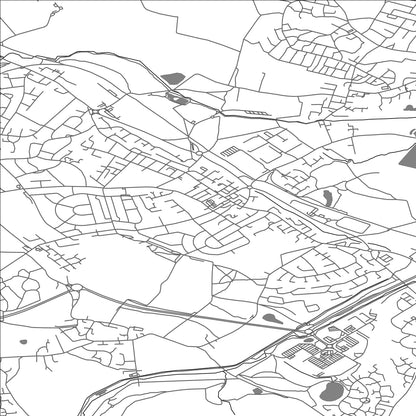 ROAD MAP OF WOMBWELL, UNITED KINGDOM BY MAPBAKES