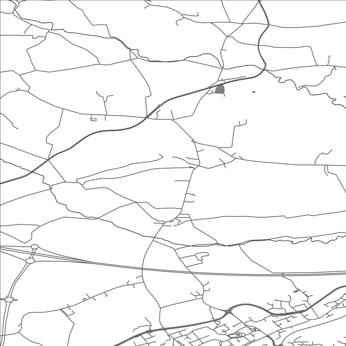 ROAD MAP OF WOODPLUMPTON, UNITED KINGDOM BY MAPBAKES