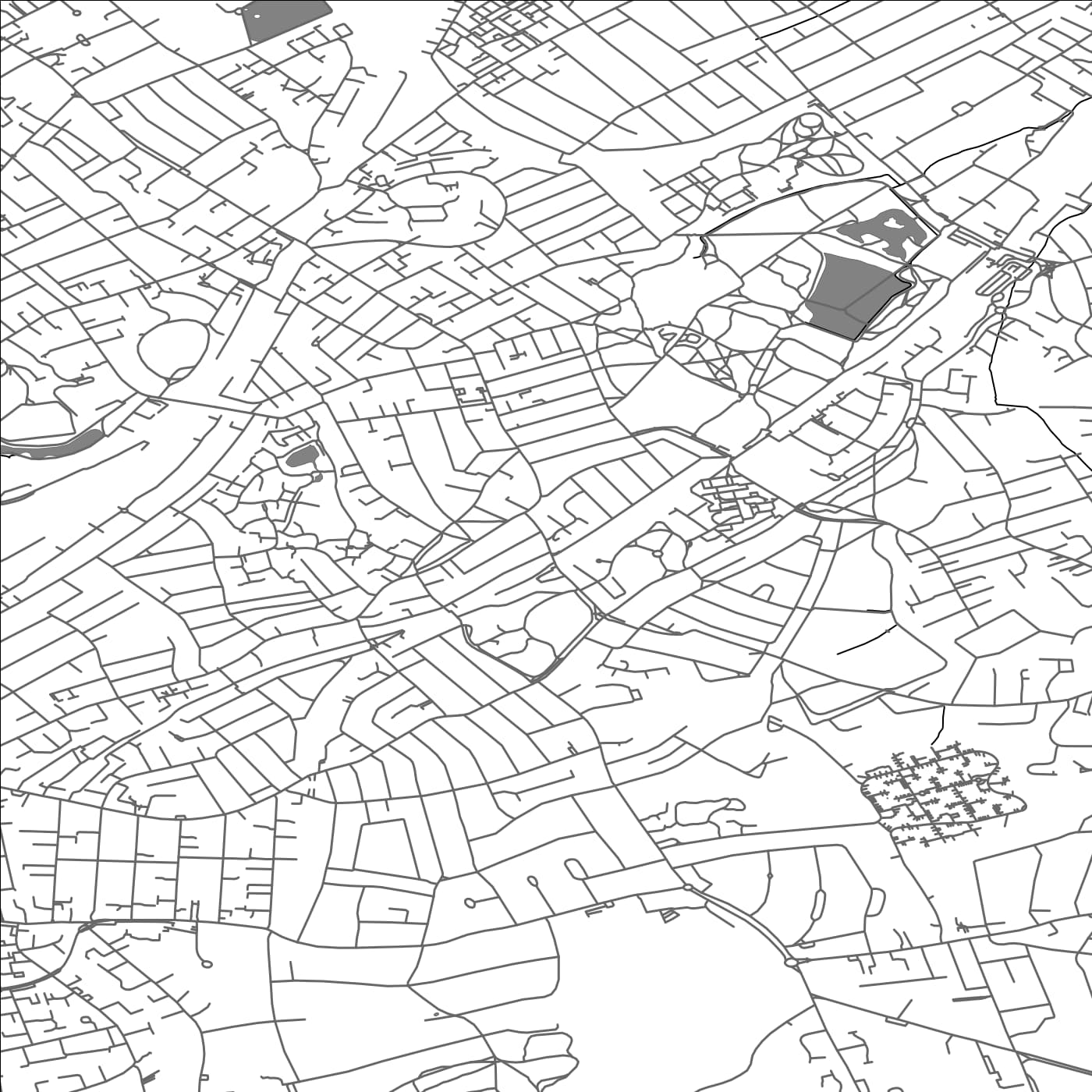 ROAD MAP OF WOODSIDE, UNITED KINGDOM BY MAPBAKES