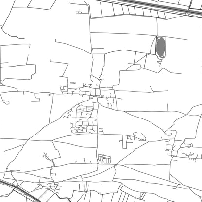 ROAD MAP OF WOOLAVINGTON, UNITED KINGDOM BY MAPBAKES