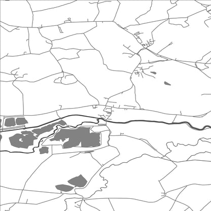 ROAD MAP OF WOOLHAMPTON, UNITED KINGDOM BY MAPBAKES