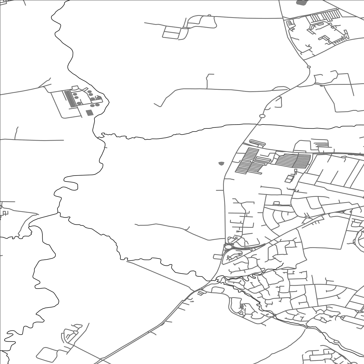 ROAD MAP OF WOOLSTANWOOD, UNITED KINGDOM BY MAPBAKES