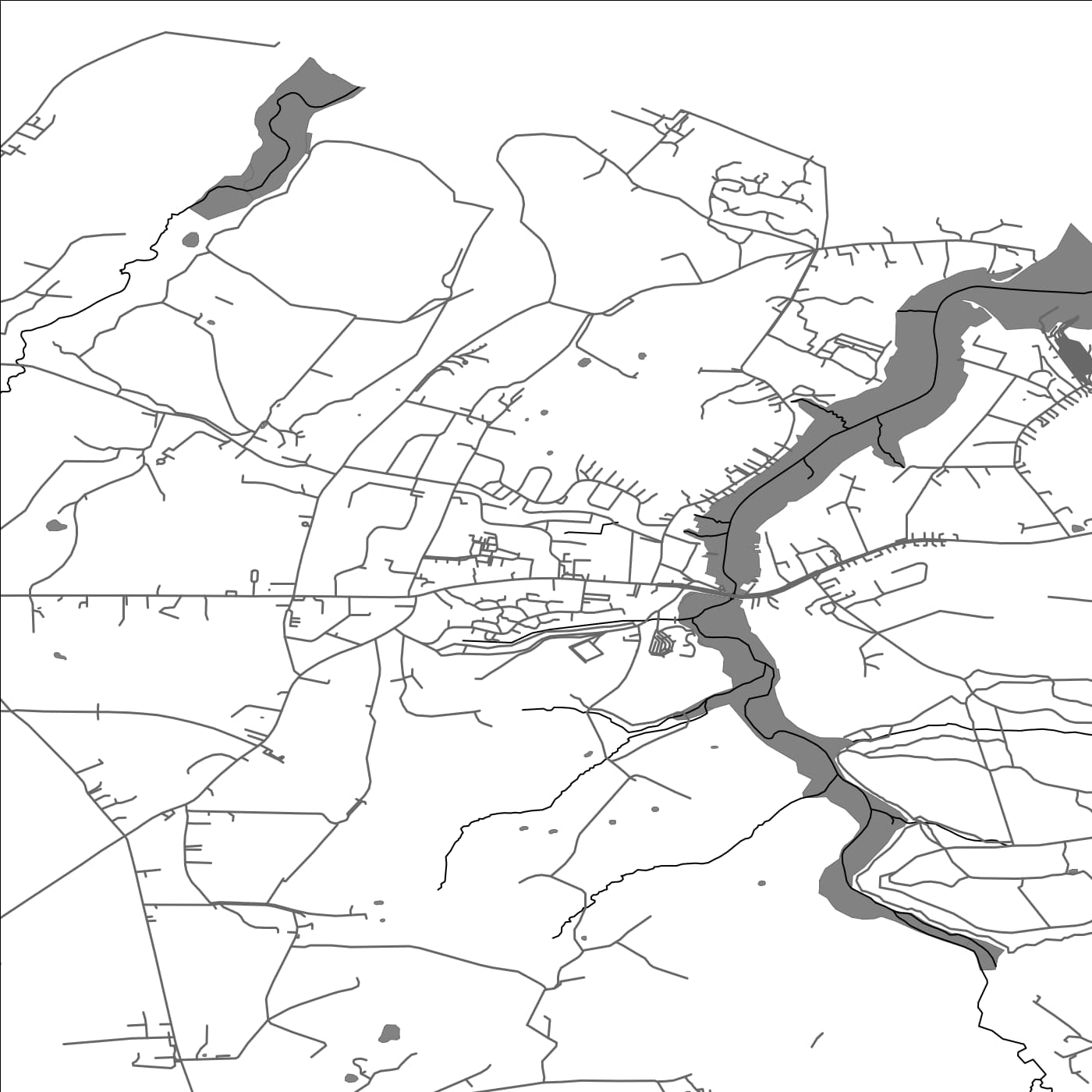 ROAD MAP OF WOOTTON BRIDGE, UNITED KINGDOM BY MAPBAKES