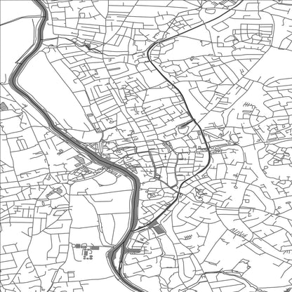 ROAD MAP OF WORCESTER, UNITED KINGDOM BY MAPBAKES