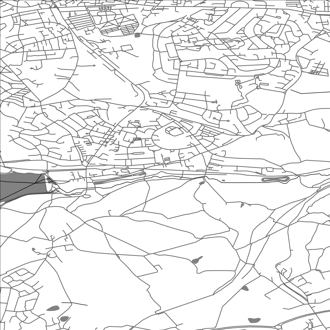 ROAD MAP OF WORSBROUGH, UNITED KINGDOM BY MAPBAKES