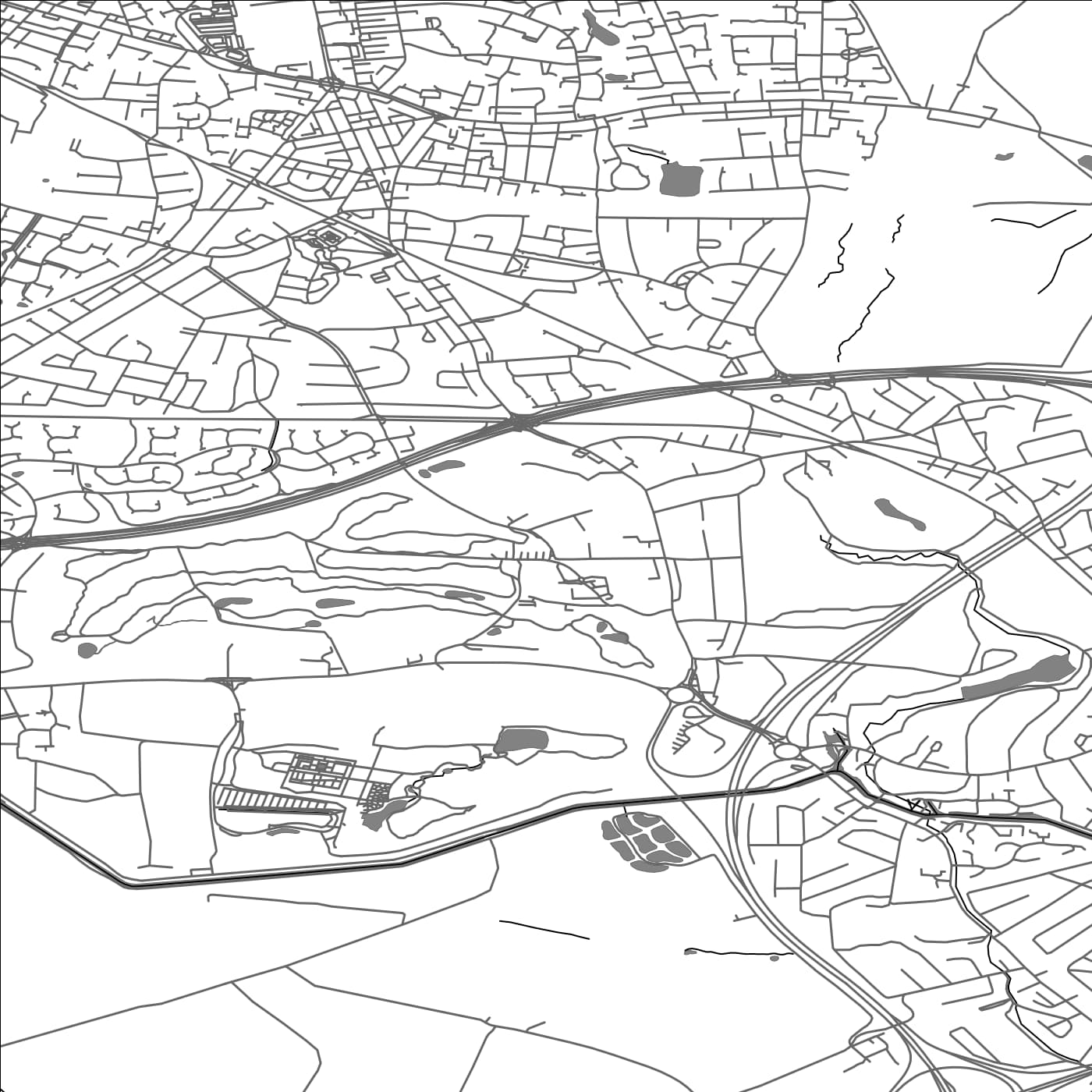 ROAD MAP OF WORSLEY, UNITED KINGDOM BY MAPBAKES