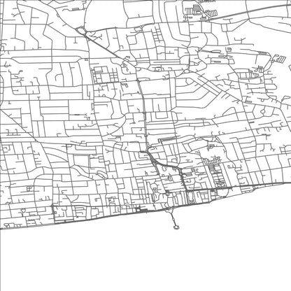 ROAD MAP OF WORTHING, UNITED KINGDOM BY MAPBAKES