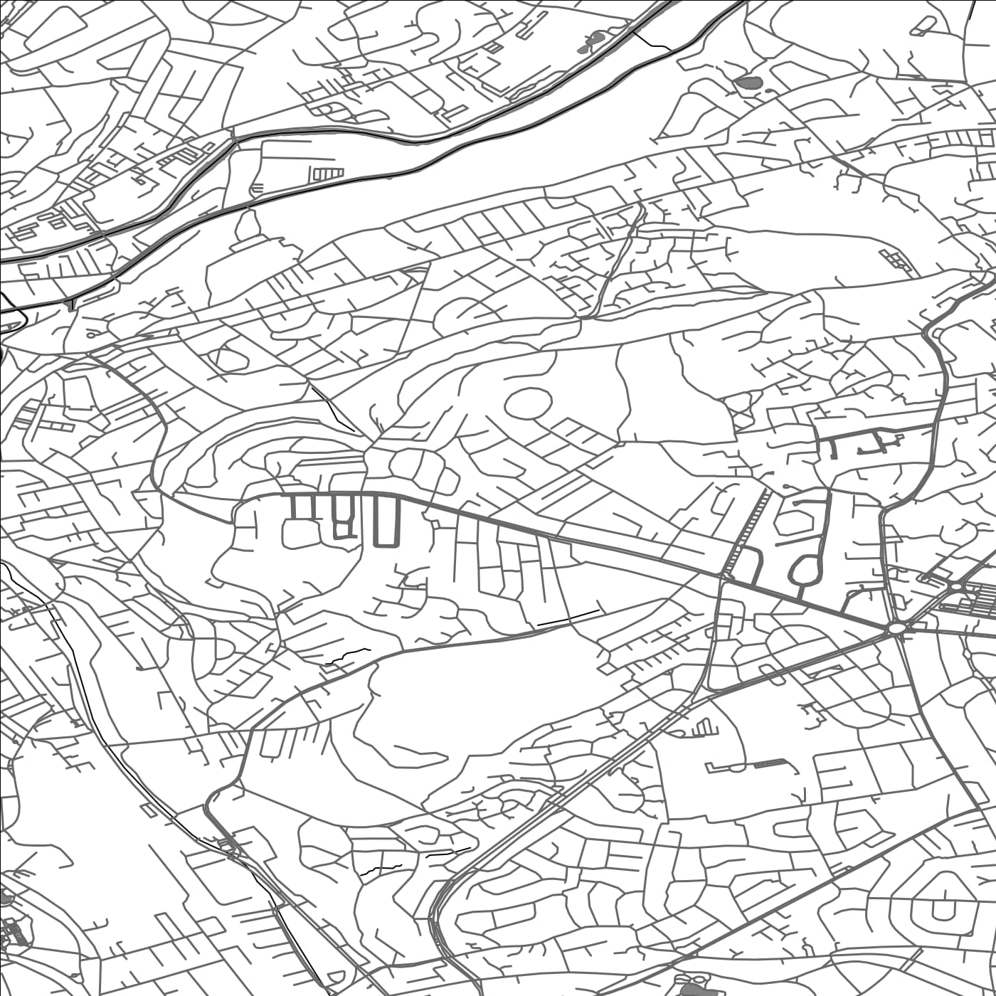 ROAD MAP OF WROSE, UNITED KINGDOM BY MAPBAKES