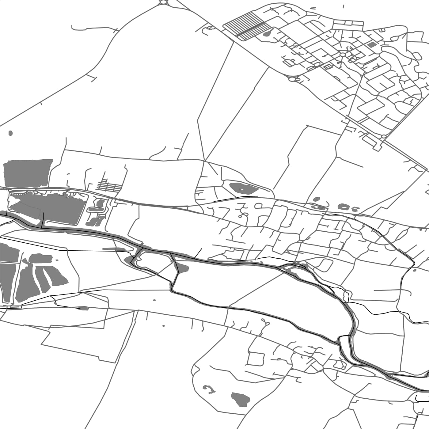 ROAD MAP OF WYTON ON THE HILL, UNITED KINGDOM BY MAPBAKES