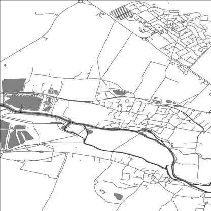 ROAD MAP OF WYTON ON THE HILL, UNITED KINGDOM BY MAPBAKES