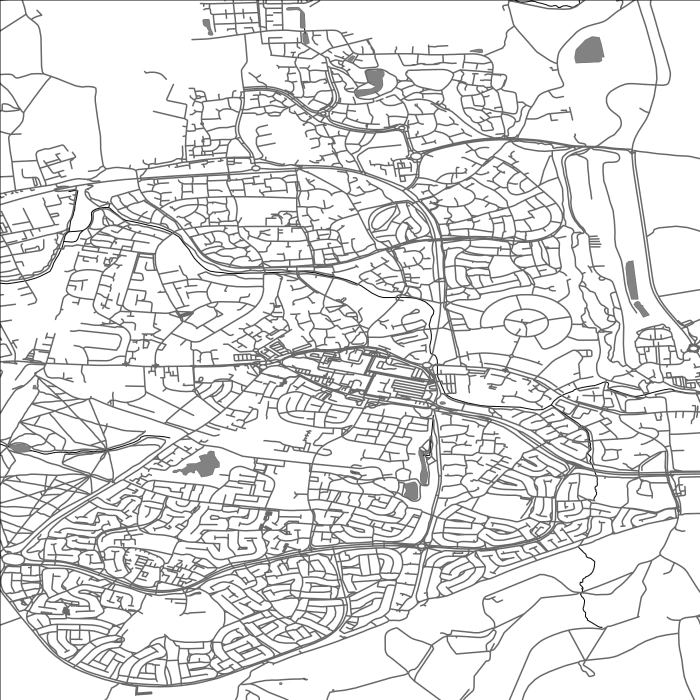 ROAD MAP OF YATE, UNITED KINGDOM BY MAPBAKES