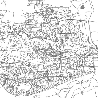 ROAD MAP OF YATE, UNITED KINGDOM BY MAPBAKES