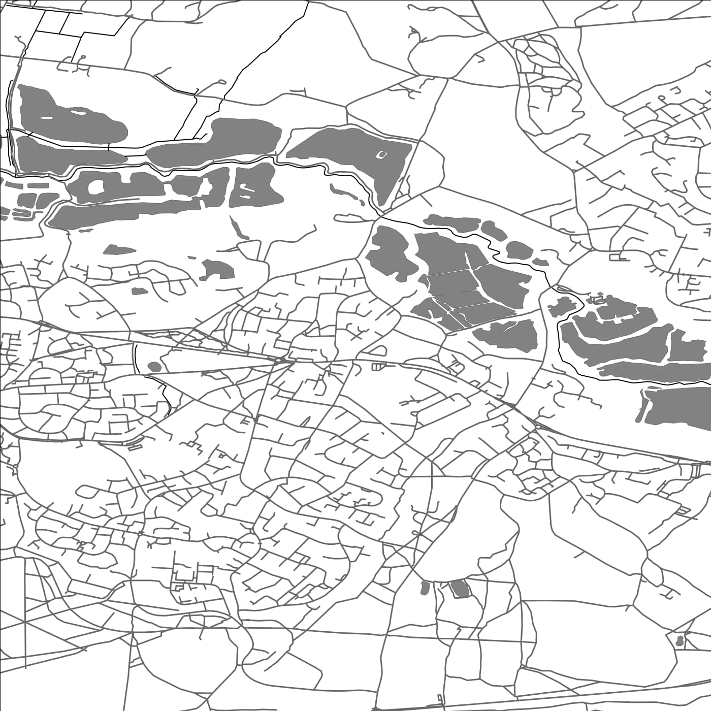 ROAD MAP OF YATELEY, UNITED KINGDOM BY MAPBAKES