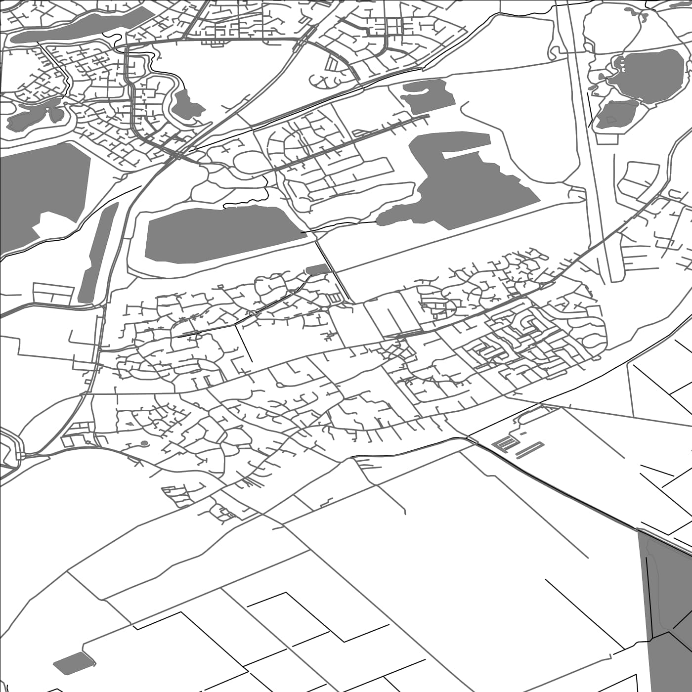 ROAD MAP OF YAXLEY, UNITED KINGDOM BY MAPBAKES