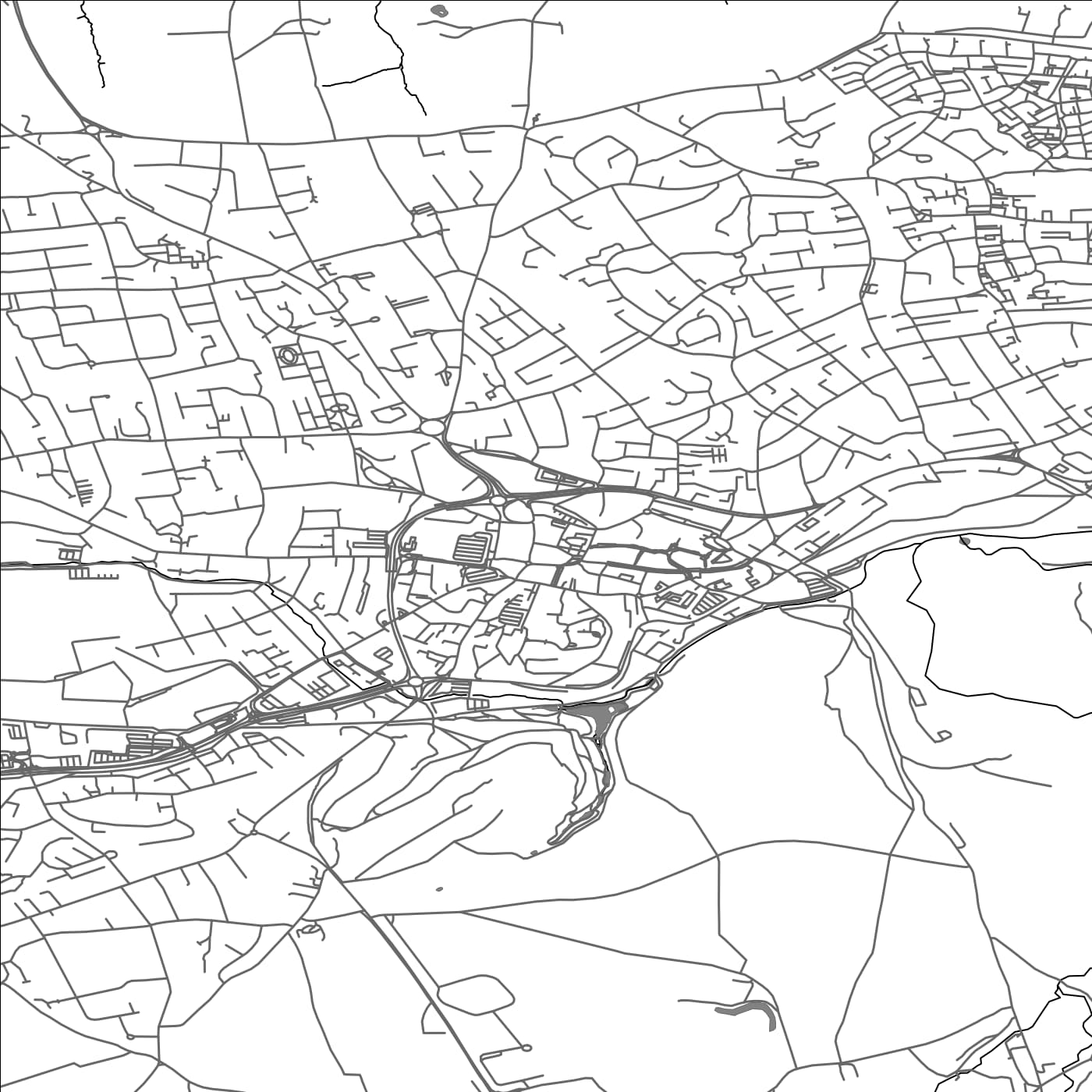 ROAD MAP OF YEOVIL WITHOUT, UNITED KINGDOM BY MAPBAKES