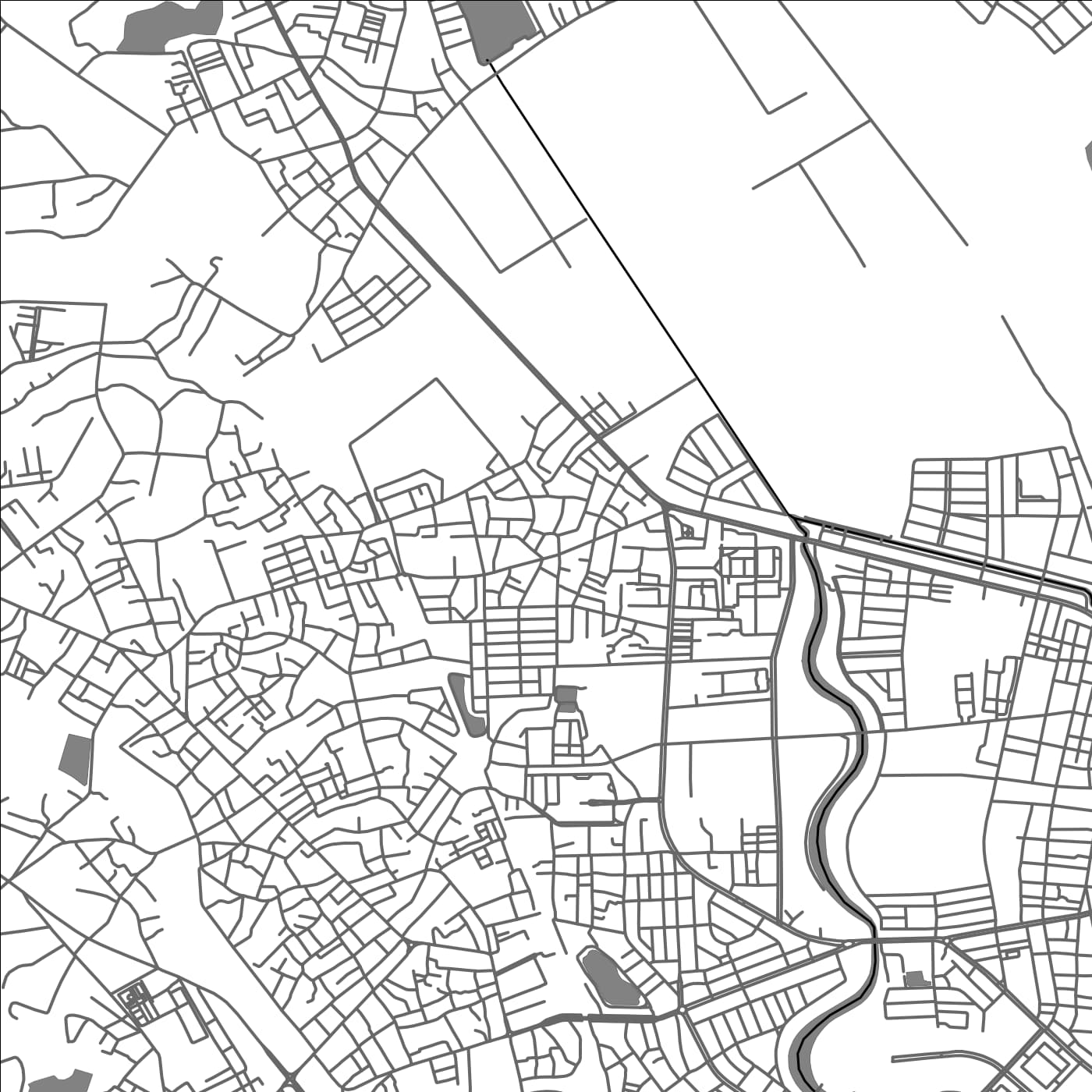 ROAD MAP OF DONG HOI, VIETNAM BY MAPBAKES