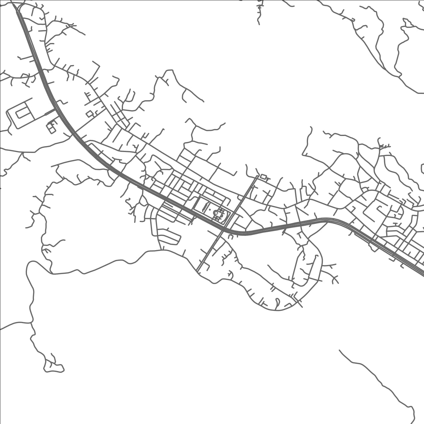 ROAD MAP OF LAI CHAU, VIETNAM BY MAPBAKES