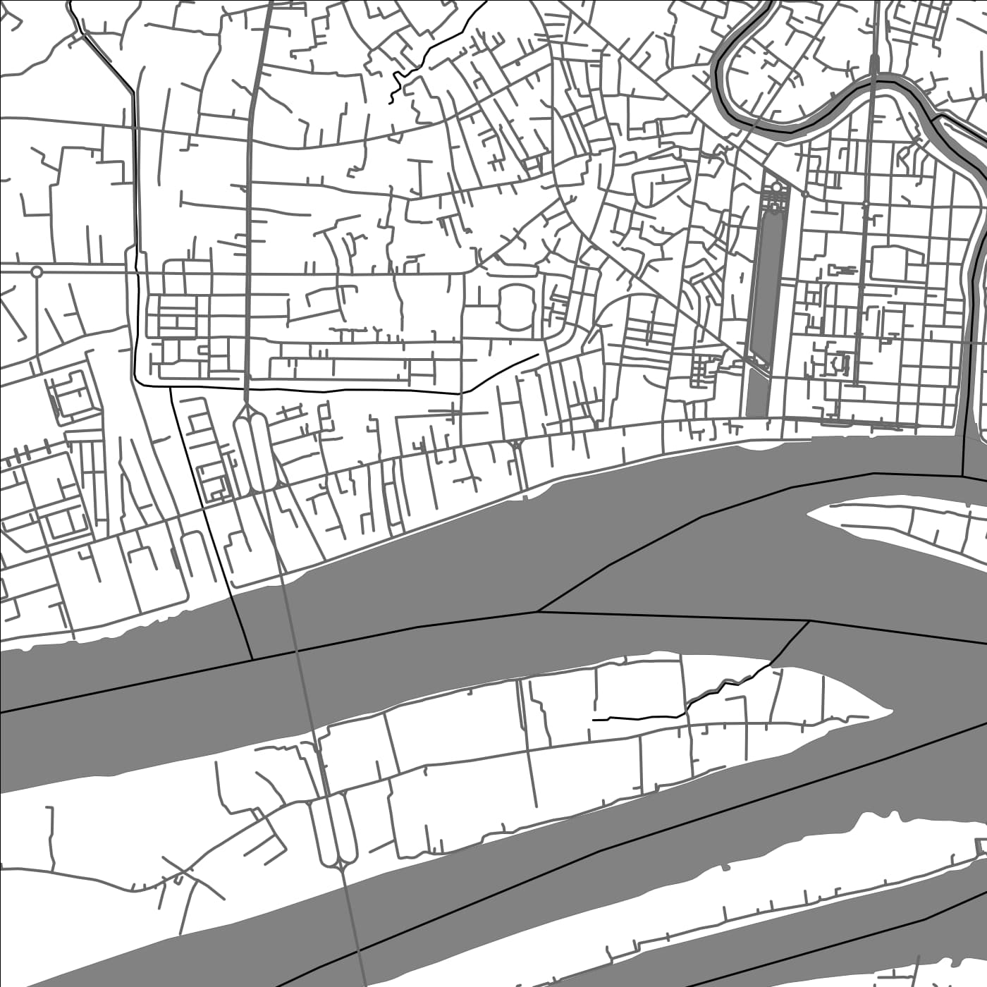 ROAD MAP OF MY THO, VIETNAM BY MAPBAKES