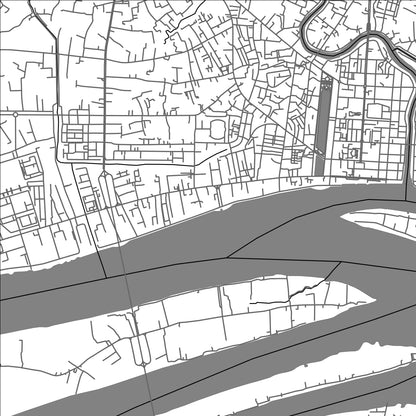 ROAD MAP OF MY THO, VIETNAM BY MAPBAKES