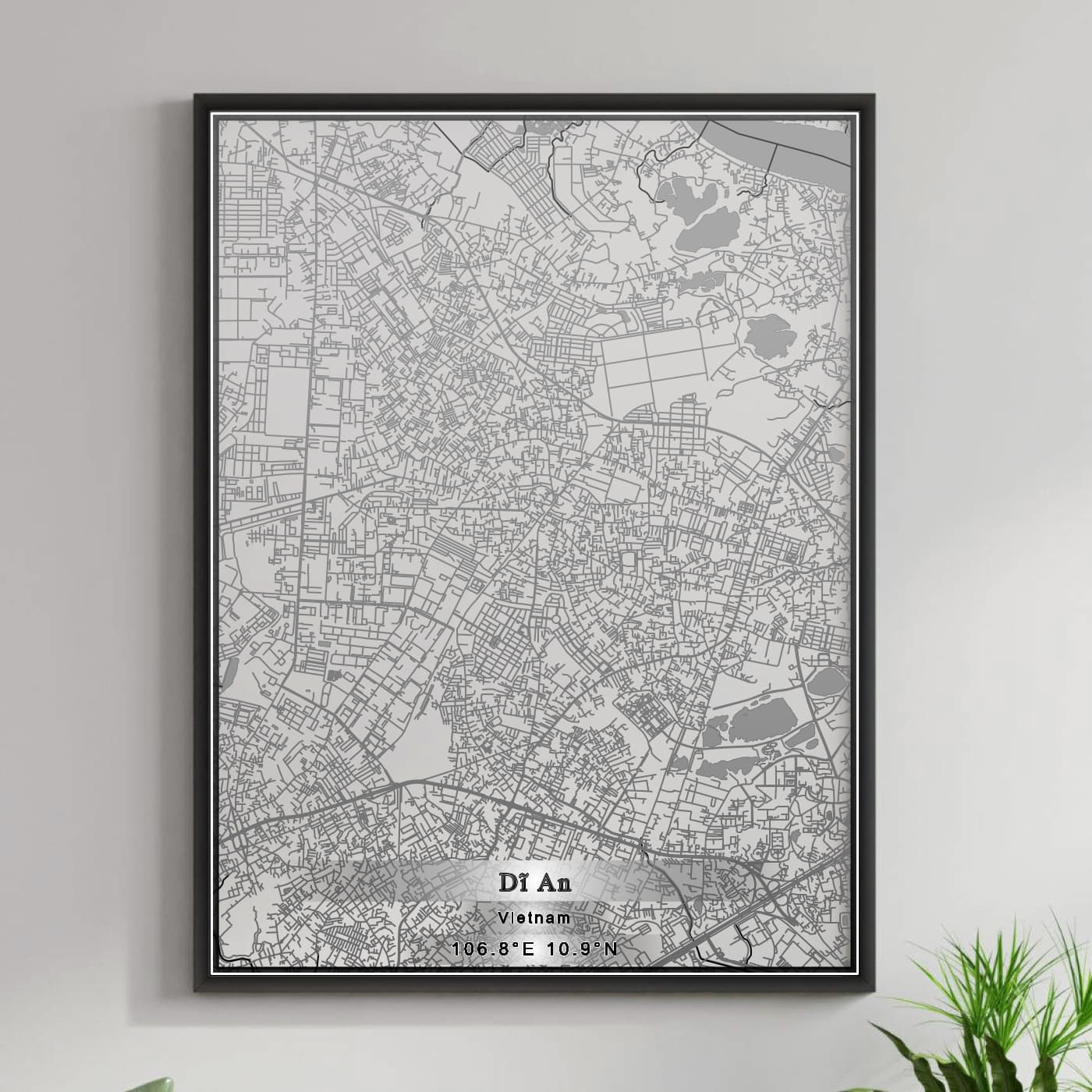 ROAD MAP OF DI AN, VIETNAM BY MAPBAKES