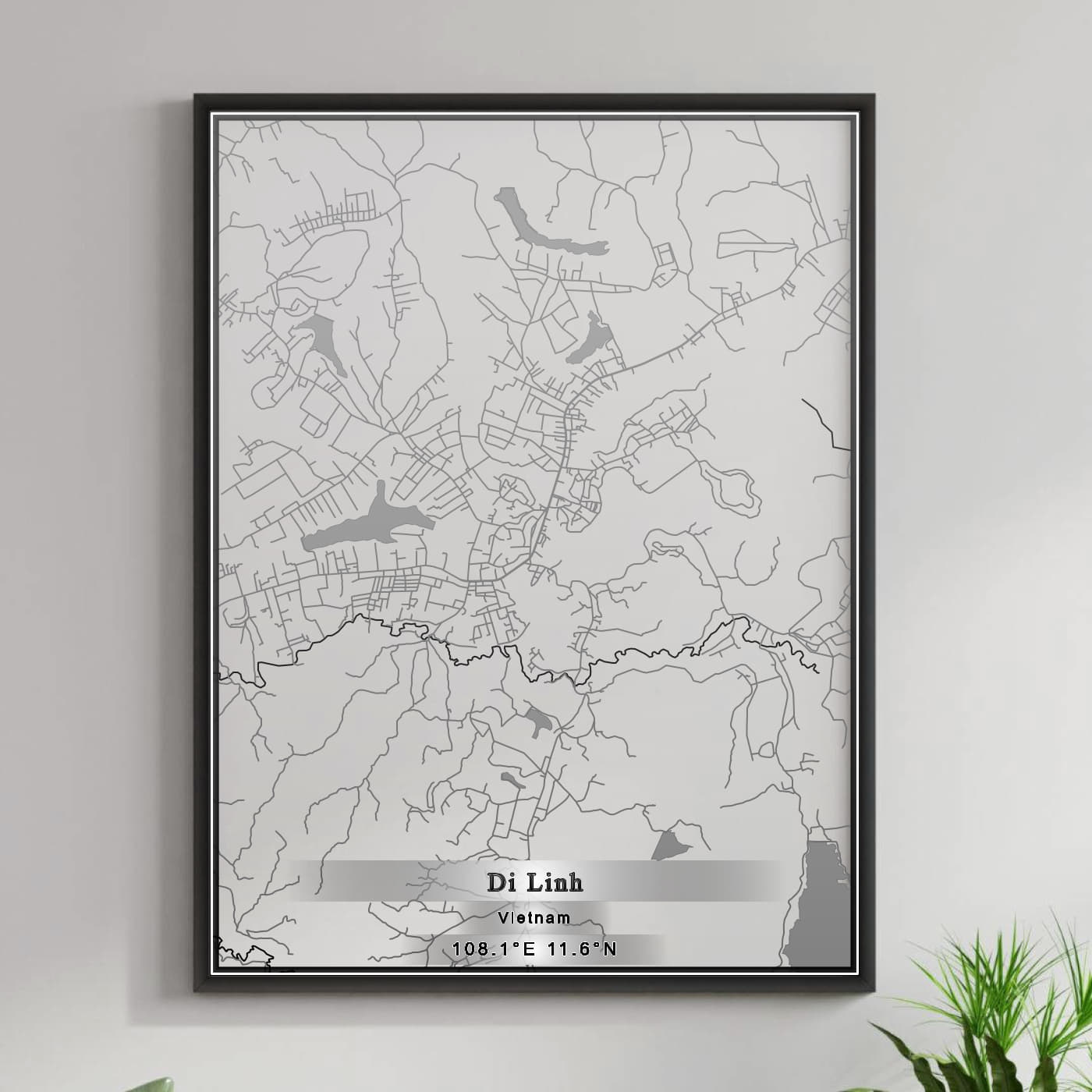 ROAD MAP OF DI LINH, VIETNAM BY MAPBAKES