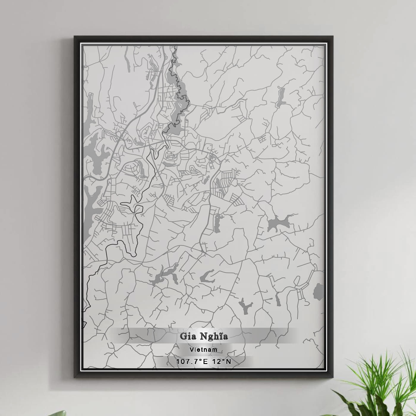 ROAD MAP OF GIA NGHIA, VIETNAM BY MAPBAKES