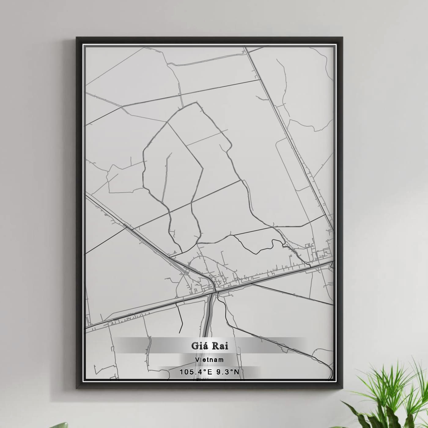 ROAD MAP OF GIA RAI, VIETNAM BY MAPBAKES