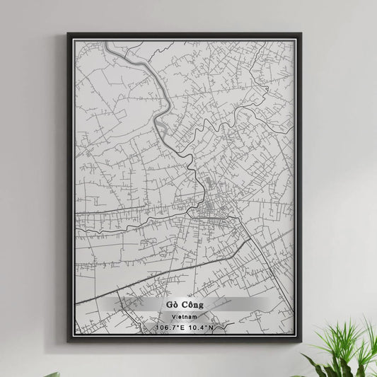 ROAD MAP OF GO CONG, VIETNAM BY MAPBAKES