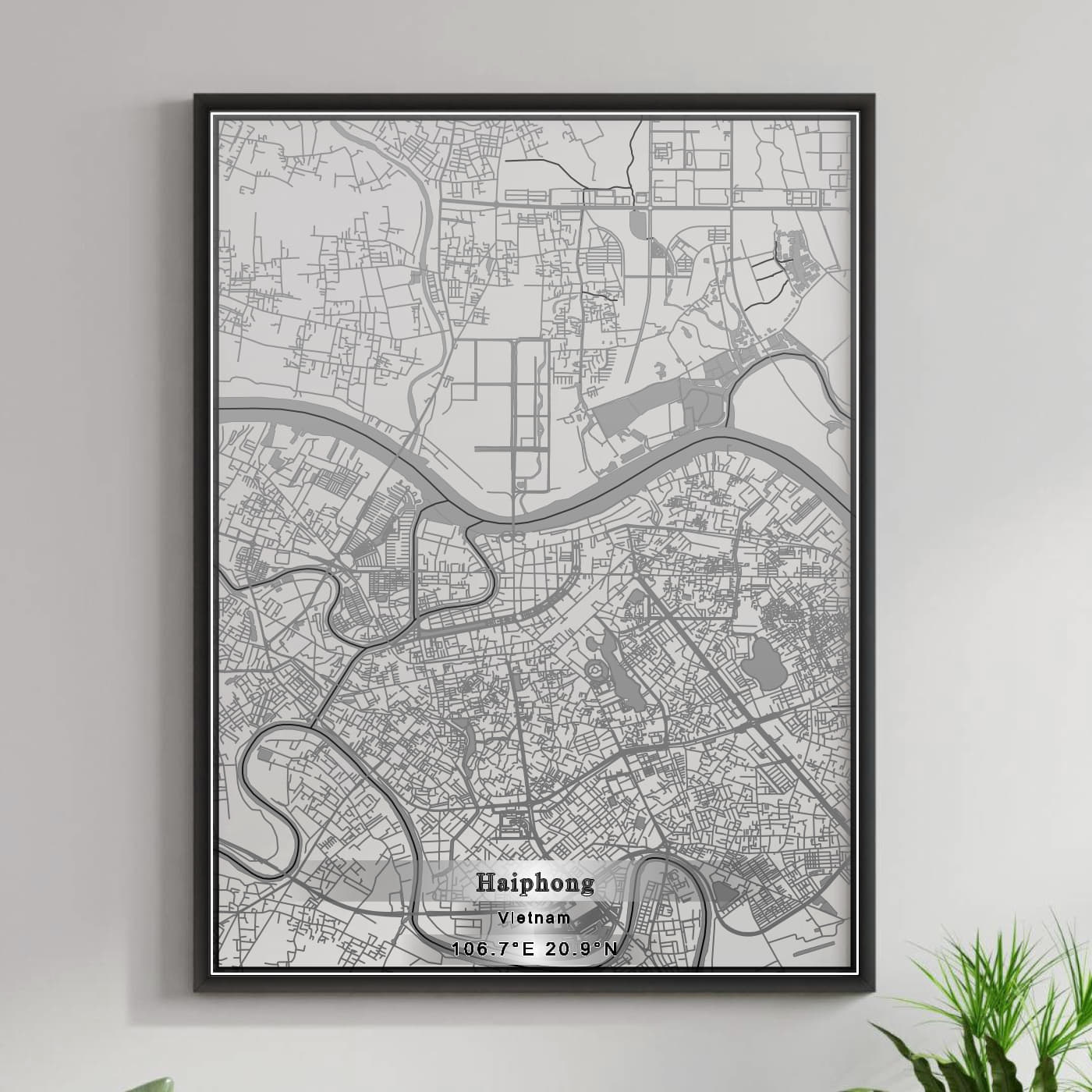 ROAD MAP OF HAIPHONG, VIETNAM BY MAPBAKES