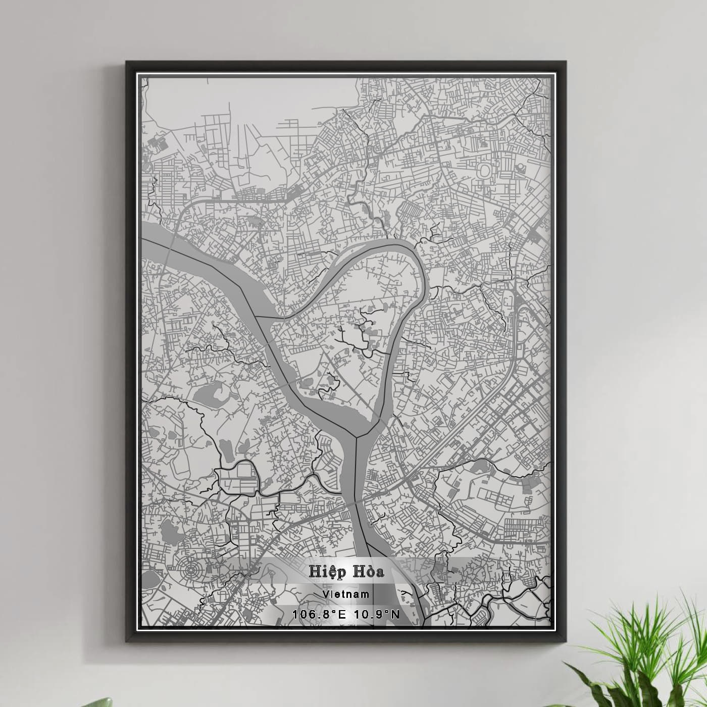 ROAD MAP OF HIEP HOA, VIETNAM BY MAPBAKES