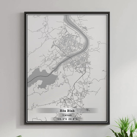 ROAD MAP OF HOA BINH, VIETNAM BY MAPBAKES