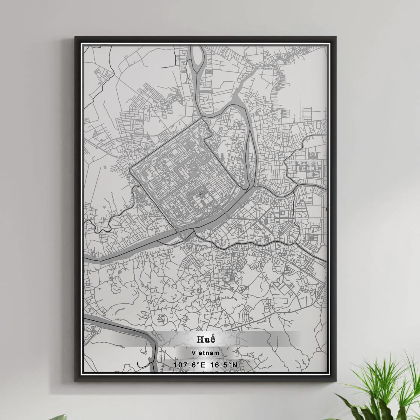 ROAD MAP OF HUE, VIETNAM BY MAPBAKES