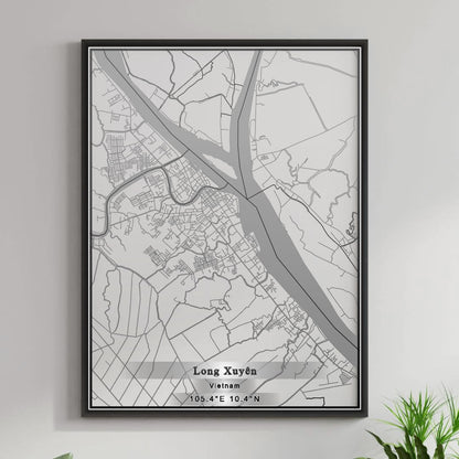 ROAD MAP OF LONG XUYEN, VIETNAM BY MAPBAKES