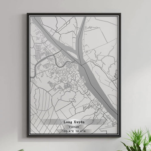 ROAD MAP OF LONG XUYEN, VIETNAM BY MAPBAKES